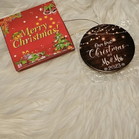 Our First Christmas as Mr. And Mrs. Married 2023 Ornament - Picture 3 of 3